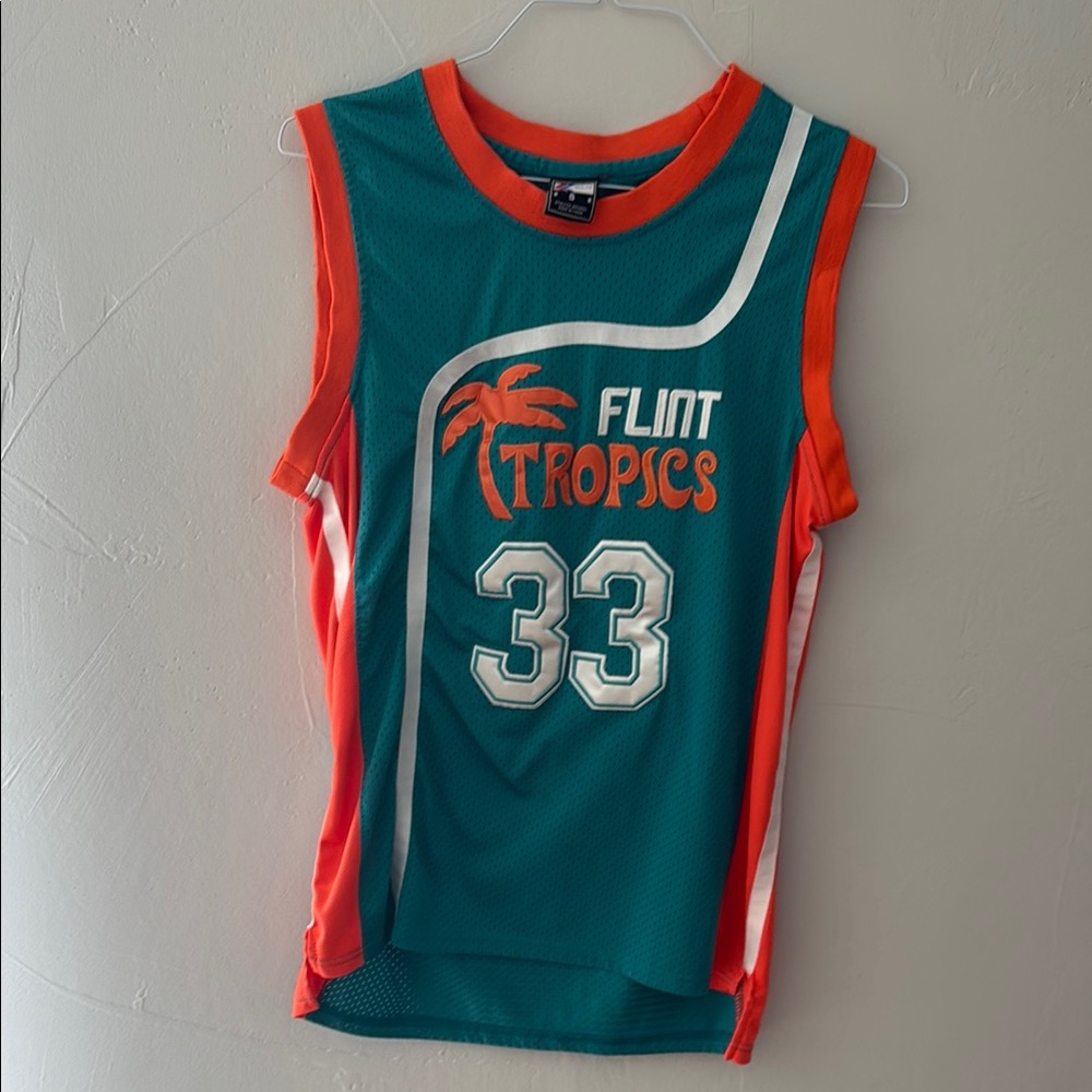 Sleeveless Shirt - Teal and Orange small